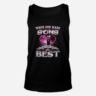 When God Made Sons He Gave Me The Best Shirt Unisex Tank Top - Seseable