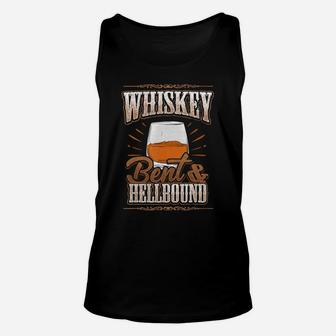 Whiskey Bent Hellbound Shirt Drinking Fathers Day Gift Dad Unisex Tank Top - Seseable