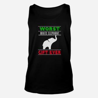 White Elephant Funny Worst Ever Gift Christmas Gifts Unisex Tank Top - Seseable