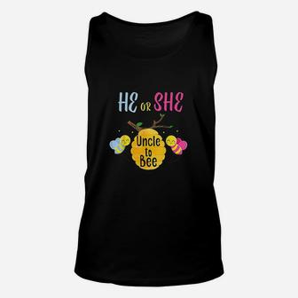 Who Will It Bee He Or She Uncle To Bee Gender Reveal Unisex Tank Top - Seseable