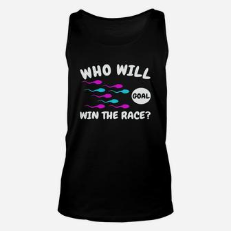 Who Will Win The Race - Gender Reveal Clothes Apparel Unisex Tank Top - Seseable