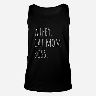 Wifey Cat Mom Boss Unisex Tank Top - Seseable