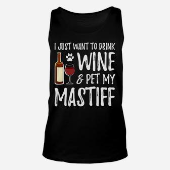 Wine And Mastiff For Mastiff Dog Mom Unisex Tank Top - Seseable