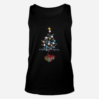 Wine Christmas Tree Funny Wine Lover Christmas Gift Unisex Tank Top - Seseable