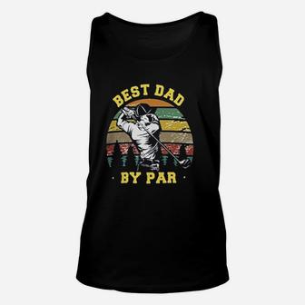 Winnice Retro Best Papa By Par Funny Golf Dad Vintage Fathers Day Golfers Unisex Tank Top - Seseable