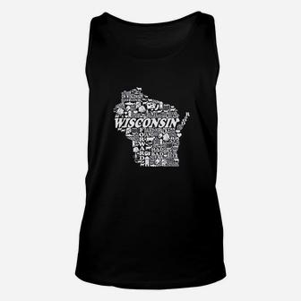 Wisconsin Home State I Love Wisconsin Vintage Unisex Tank Top - Seseable