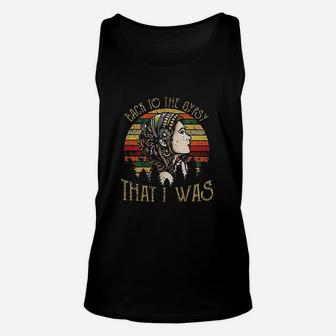 Women Vintage Back To The Gypsy That I Was Rock Music Graphic Unisex Tank Top - Seseable