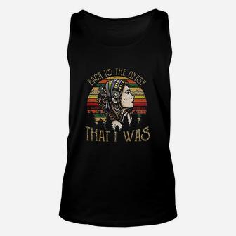 Women Vintage Back To The Gypsy That I Was Rock Music Graphic Unisex Tank Top | Seseable UK