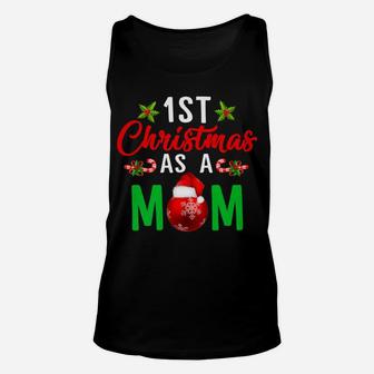 Womens 1st Christmas As A Mom Xmas Gift For New Mommy Tee Unisex Tank Top - Seseable
