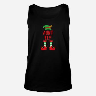 Womens Aunt Elf Xmas Matching Family Christmas Pajamas Gift Unisex Tank Top - Seseable