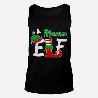 Womens Mama Elf Christmas Family Matching Unisex Tank Top - Seseable