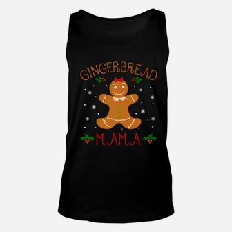 Womens Mama Gingerbread Matching Family Pajama Gift Tee Unisex Tank Top - Seseable