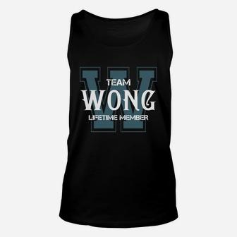 Wong Shirts - Team Wong Lifetime Member Name Shirts Unisex Tank Top - Seseable