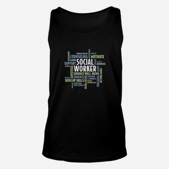 Words Lcsw Social Work Month Gift For Social Worker Unisex Tank Top - Seseable
