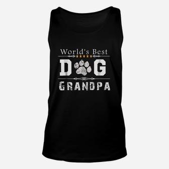 Worlds Best Dog Grandpa Unisex Tank Top - Seseable