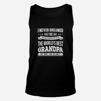 Worlds Best Grandpa Gift Idea For Grandpa Or Papa Unisex Tank Top - Seseable