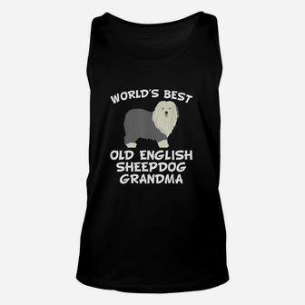 Worlds Best Old English Sheepdog Grandma Unisex Tank Top - Seseable