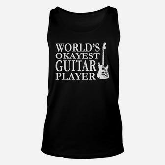 Worlds Okayest Guitar Player Unisex Tank Top - Seseable