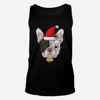 Xmas Funny French Bulldog With Antlers Christmas Unisex Tank Top - Seseable