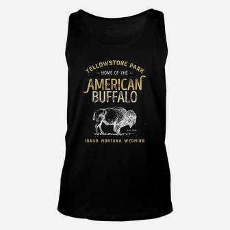 Yellowstone National Park Us Bison Buffalo Vintage Unisex Tank Top - Seseable