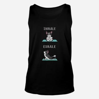 Yoga Inhale Exhale Funny Dogs Unisex Tank Top - Seseable
