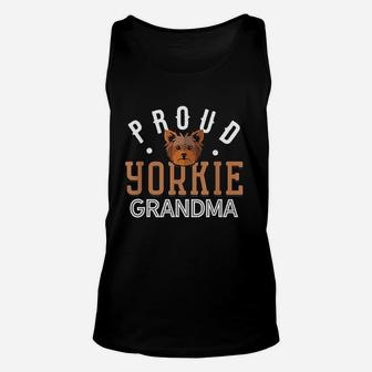 Yorkie Grandma Funny Yorkshire Terrier Dog Lover Proud Unisex Tank Top - Seseable