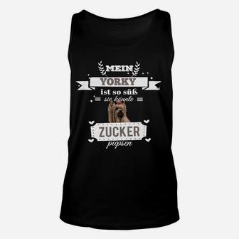 Yorkie Hunde Unisex TankTop Zucker pupsen - Lustige Spruch Tee für Tierfreunde - Seseable