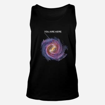 You Are Here Astronomy Milky Way Solar System Galaxy Space Unisex Tank Top - Seseable