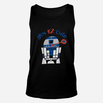 You R2 Cute Too Cute Valentine's Day Graphic Unisex Tank Top - Seseable