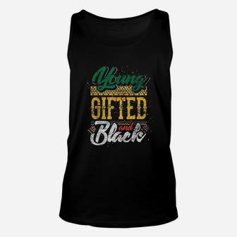 Young Gifted And Black Black History Month African American Unisex Tank Top - Seseable