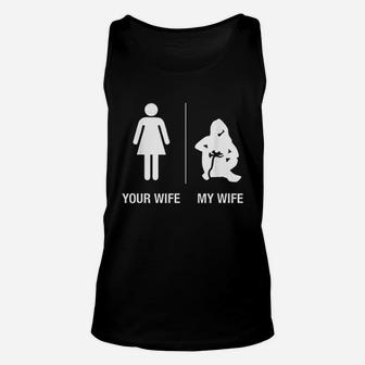 Your Wife My Wife Gamer Funny Gaming Husband Unisex Tank Top - Seseable