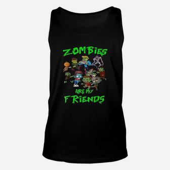 Zombies Are My Friends Halloween Unisex Tank Top - Seseable