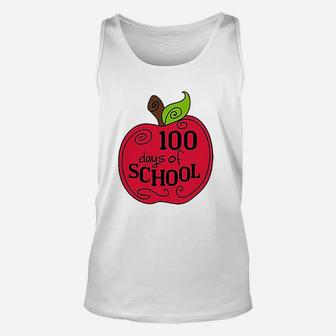 100 Days Of School Teachers Apple Unisex Tank Top - Seseable