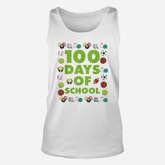 100 Days Of School Teachers Sports Lover Gifts Unisex Tank Top - Seseable