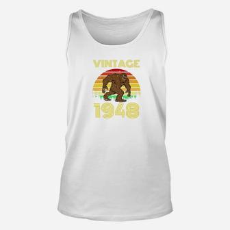 1948 74th Birthday Vintage Bigfoot 74 Years Old Gift Unisex Tank Top - Seseable