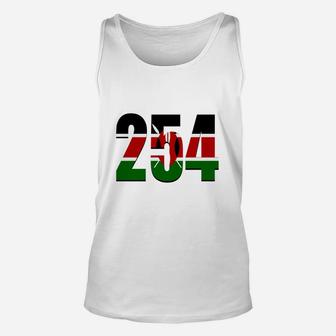 254 Kenya Flag Kenyan Country Area Code Pride T-shirt Unisex Tank Top - Seseable