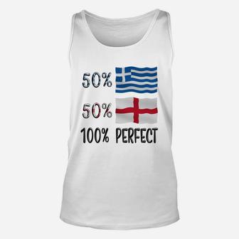 50 Greece 50 England 100 Perfect Unisex Tank Top - Seseable