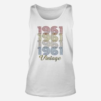 60th Birthday Gift Retro 1961 Vintage Unisex Tank Top - Seseable