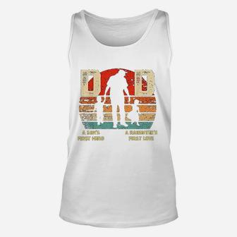 A Sons First Hero And A Daughters First Love Dad Gift Unisex Tank Top - Seseable