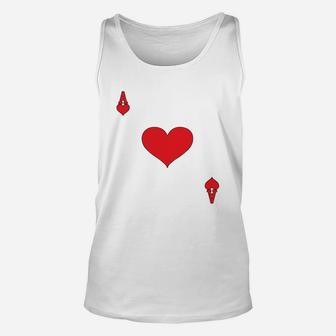Ace Of Hearts Playing Card Halloween Costume T-shirt Unisex Tank Top - Seseable