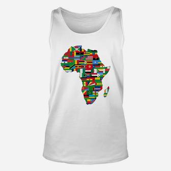 Africa T-shirt Proud African Country Flags Continent Love Unisex Tank Top - Seseable