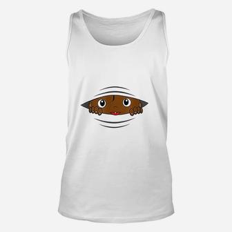 African American Baby Peeking From Belly Gift Unisex Tank Top - Seseable