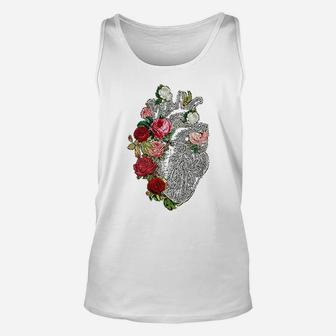 Anatomical Heart And Flowers Show Your Love Unisex Tank Top - Seseable