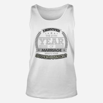 Anniversary Gift 21th - 21 Years Wedding Marriage T Shirt Unisex Tank Top - Seseable