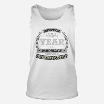 Anniversary Gift 48th - 48 Years Wedding Marriage T Shirt Unisex Tank Top - Seseable