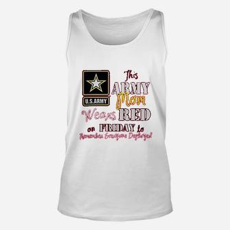 Us Army Mom Wears Red Friday Mothers Gift Unisex Tank Top - Seseable