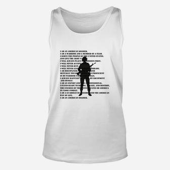 Army Soldier Creed Mug Unisex Tank Top - Seseable