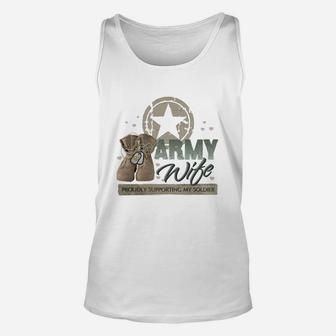 Army Wife Supporting Unisex Tank Top - Seseable