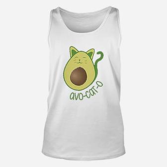 Avocado Cat Avocato Vegan Funny Unisex Tank Top - Seseable