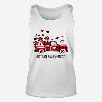 Awareness Love Accept Understand Valentines Truck Unisex Tank Top - Seseable